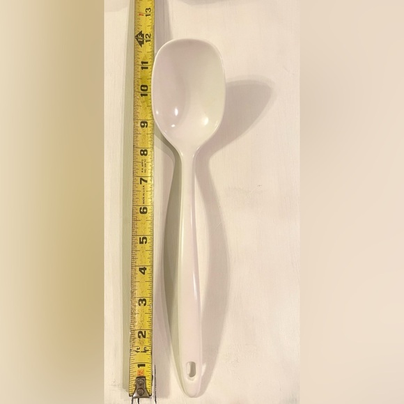 Vintage melamine spoon White Ivory 12‎ “ Inch Stir Serve Farmhouse Classic - Picture 7 of 7